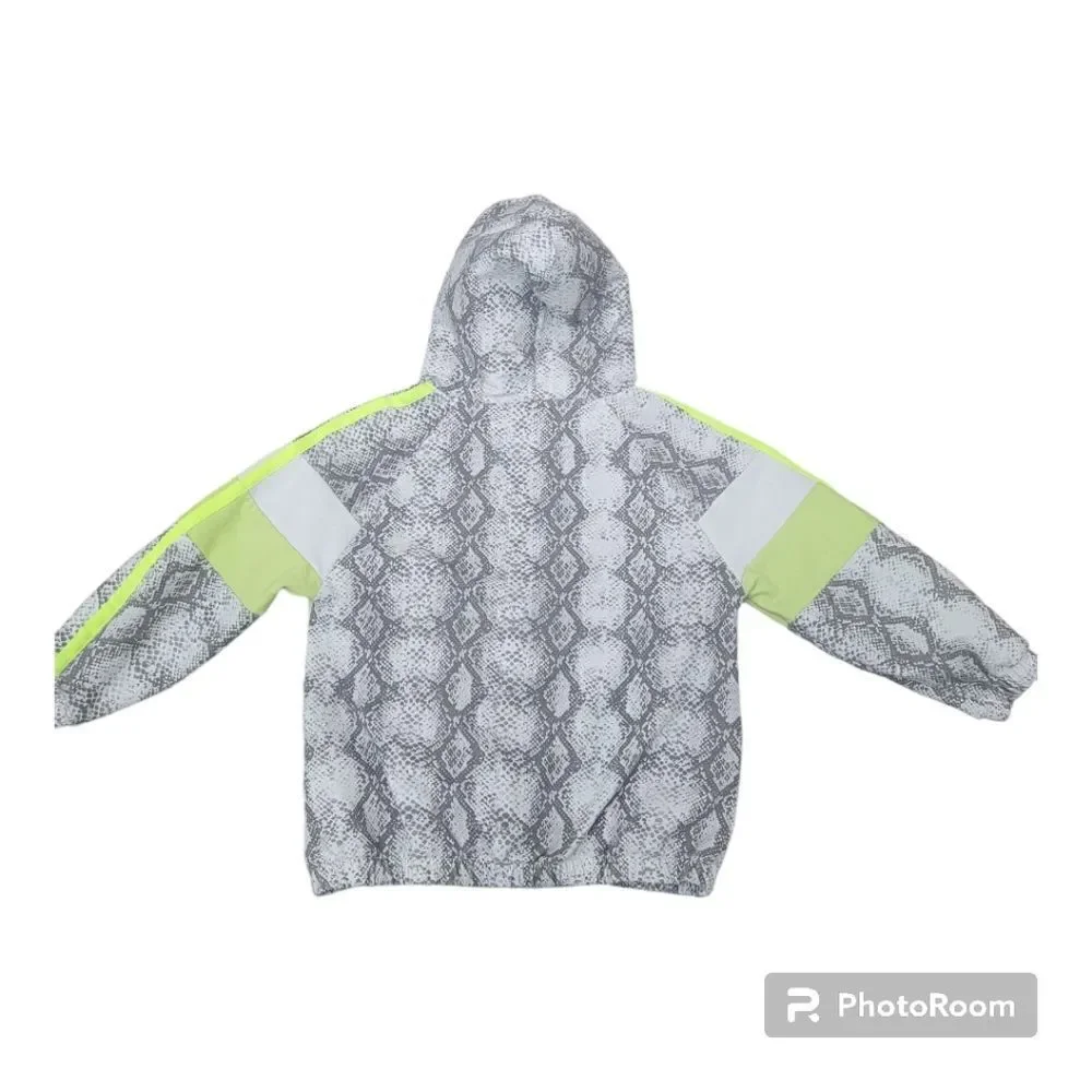 Zara Girl's Snakeskin Hooded Jacket Full Zipper Cotton Blend Cozy Size 7